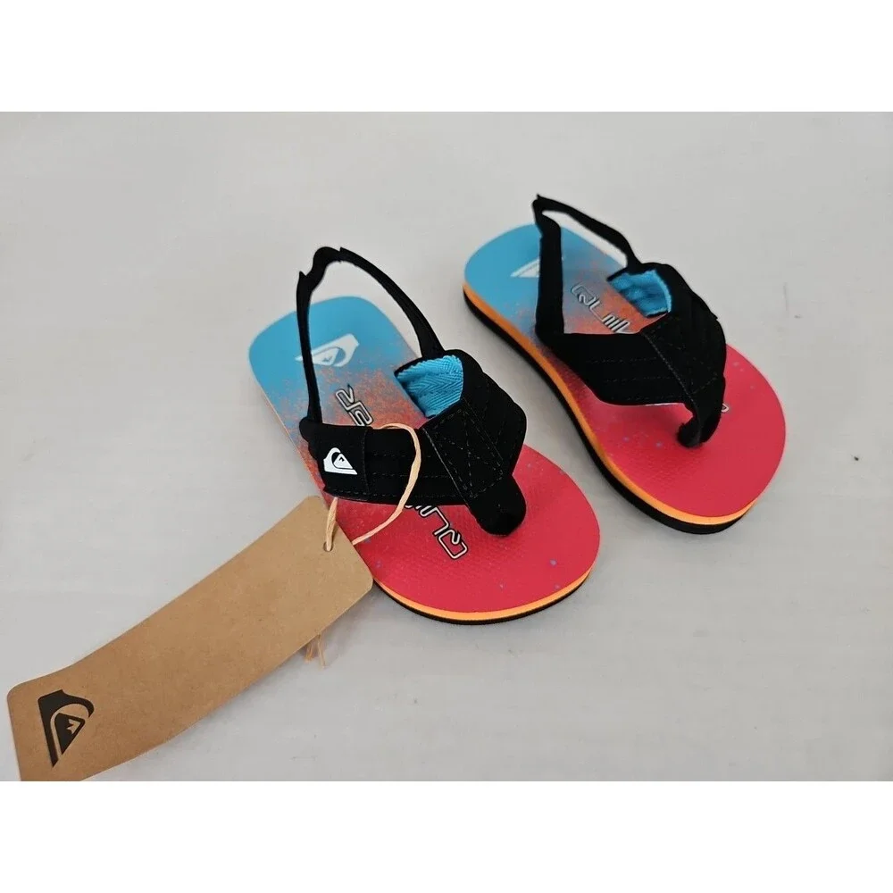 Quicksilver Kids Molokai Layback Flip Flops w/ Backstrap (Toddler) Size 6 baby